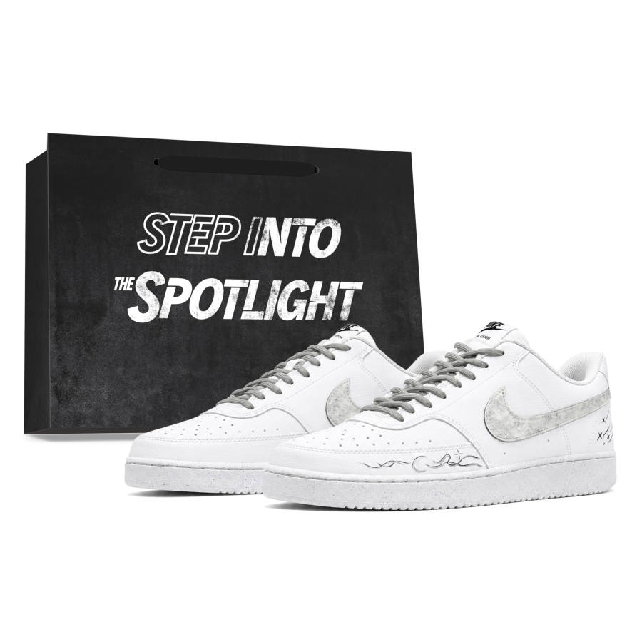 Nike Nike Court Vision Skateboard Shoes Unisex Low Top Gray
