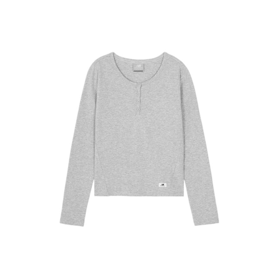 New Balance New Balance NB Athletics T Shirts Women's Mixed Gray Crew Neck Moderate