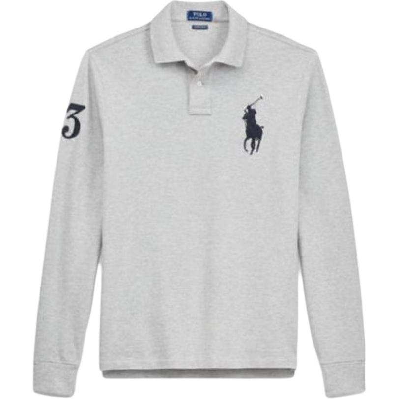 Polo Ralph Lauren Big Pony Polo Shirt Custom Slim Fit Men's Gray