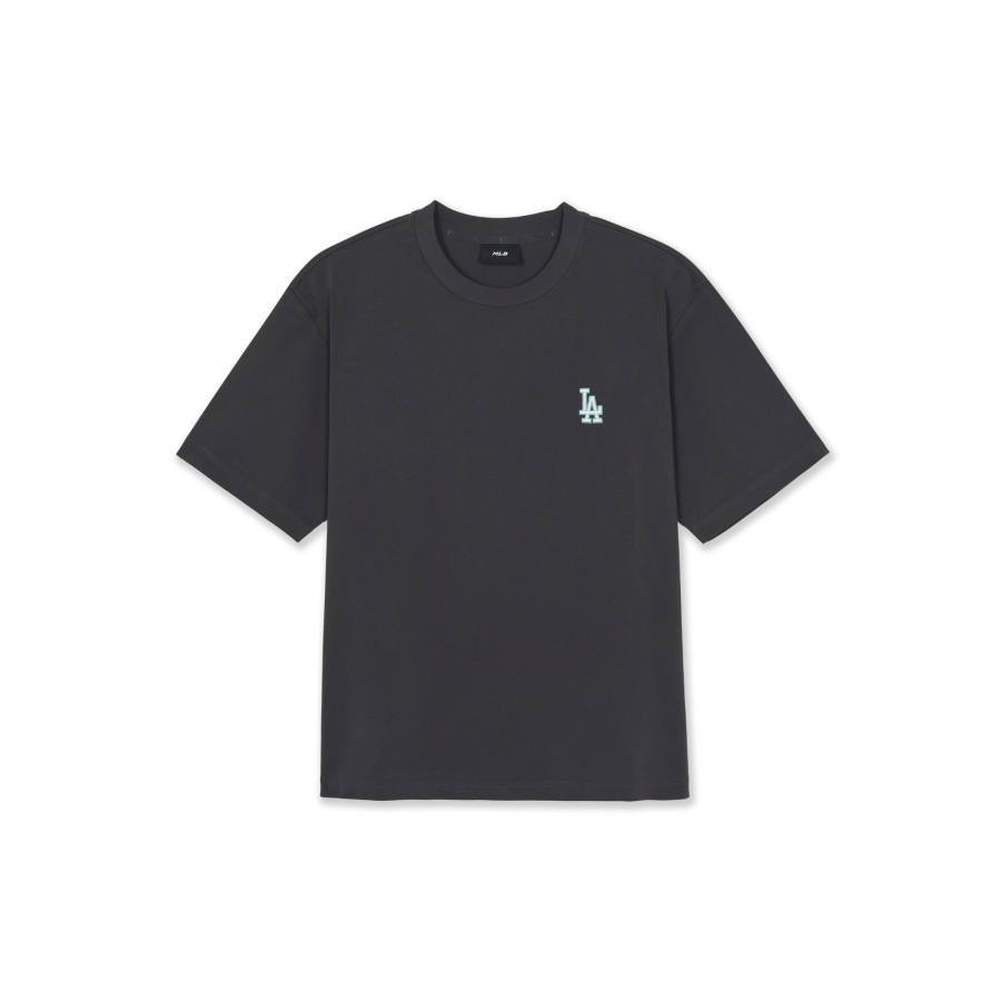 MLB Los Angeles Dodgers T Shirts Unisex Dark Gray Crew Neck Moderate Straight Fit