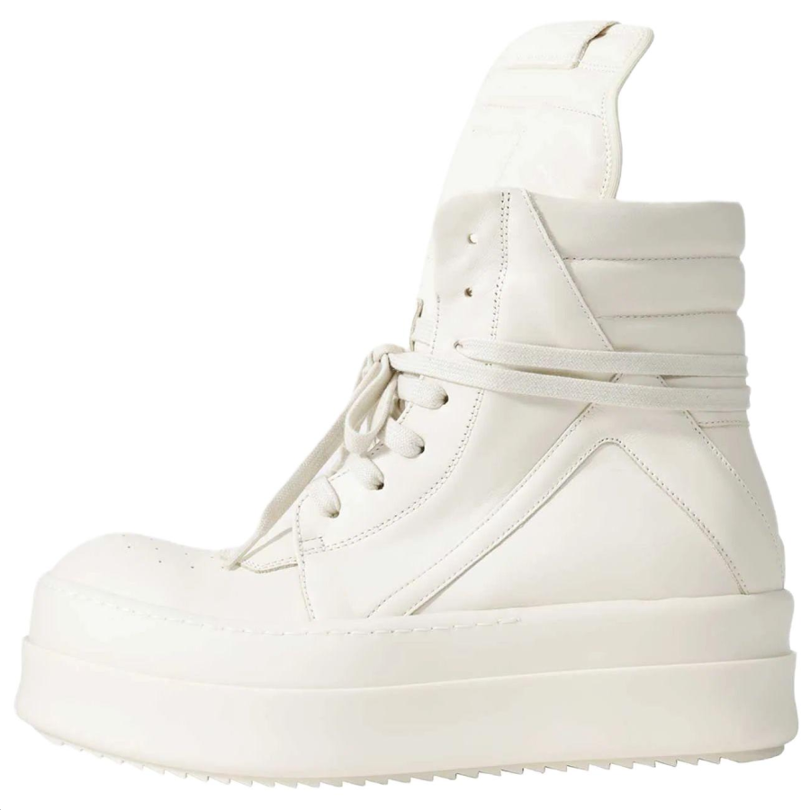 RICK OWENS Skateboard Shoes Women's High Top Milk White
