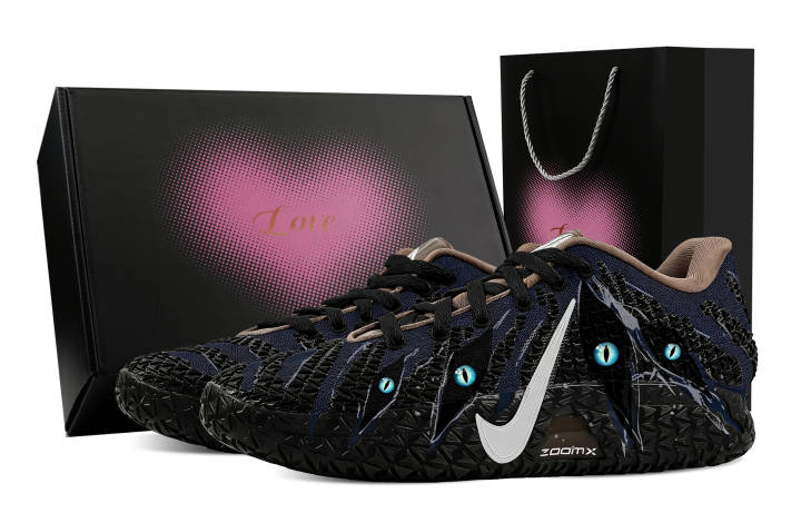Nike Nike Ja Morant 3 Shadow Leopard, Heart Box Abrasion Resistant Low top Basketball Shoes Men's Black Blue