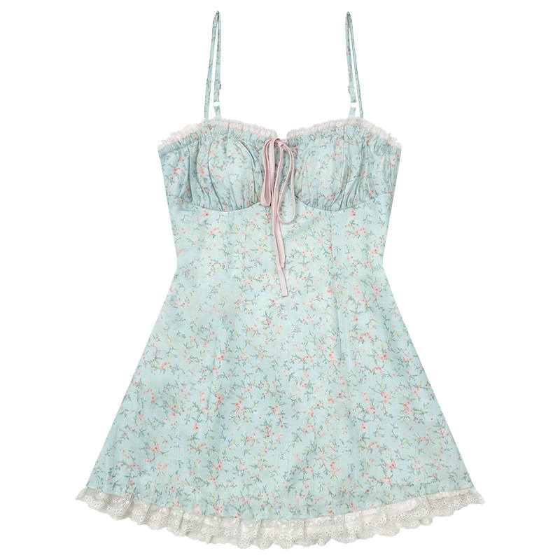 FABRIC PIG Slip Dresses Women's Light Pink Dress Thin Short Skirt A Line Skirt