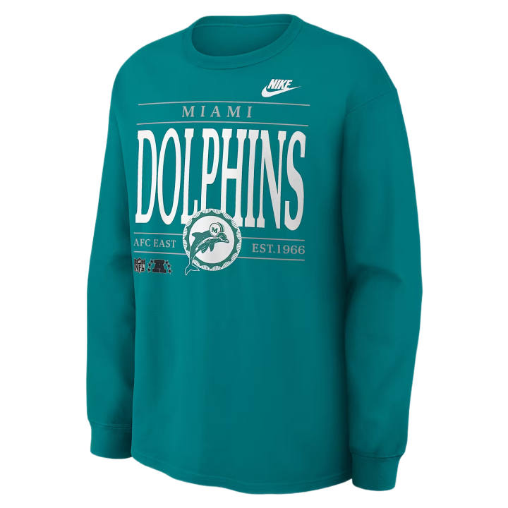 Nike Nike NFL T Shirts Men's Aqua Blue Crew Neck Moderate