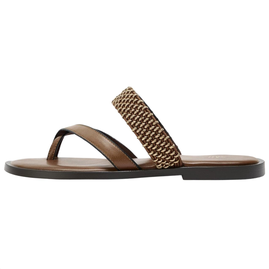 ZARA Slide Slippers Women's Brown