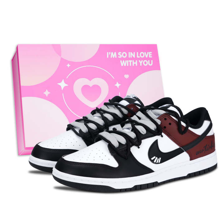 Nike Nike Dunk Skateboard Shoes Unisex Low Top Black/White/Red