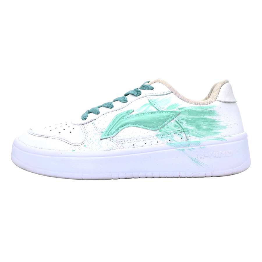 Li-Ning Li Ning Floating Boat Skateboard Shoes Women's Low Top White Green Multicolor