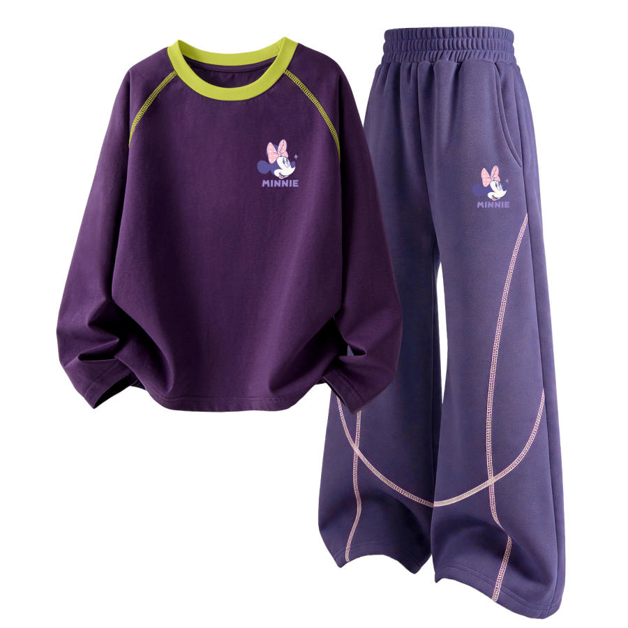 Disney Kids Casual Sportswear Crew Neck Thin Stretch Breathable
