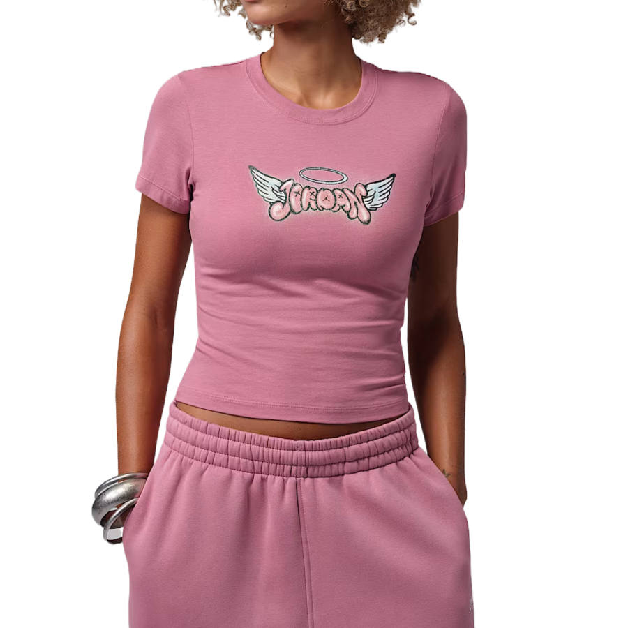 Jordan Jordan GRAPHIC T SHIRT T Shirts Women's Desert Berry Crew Neck