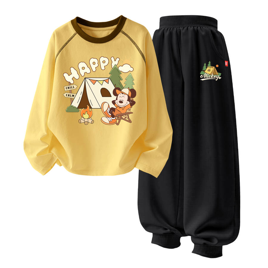 Disney Kids Casual Sportswear Crew Neck Thin Stretch Breathable