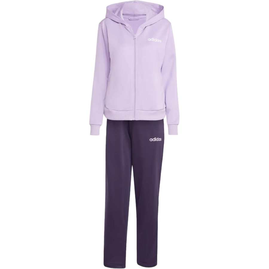 Adidas Adidas ESSENTIALS Casual Suits Women's Light Purple Top+Dark Purple Pants