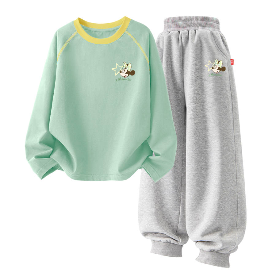 Disney Kids Casual Sportswear Crew Neck Thin Stretch Breathable