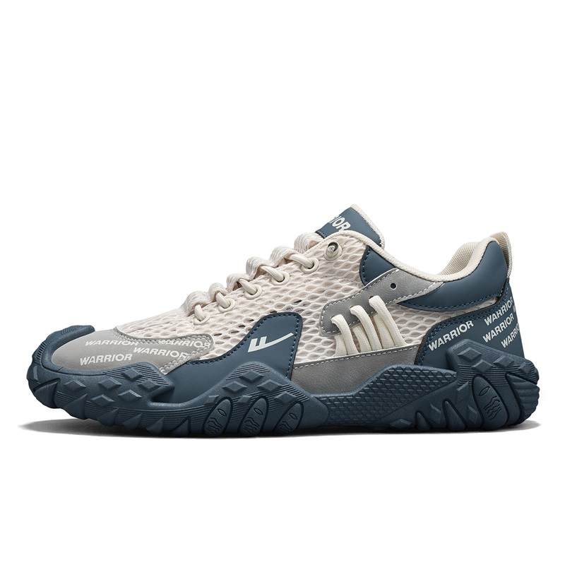 WARRIOR WARRIOR German Army Trainers Men's Low Top Beige/Blue/Gray
