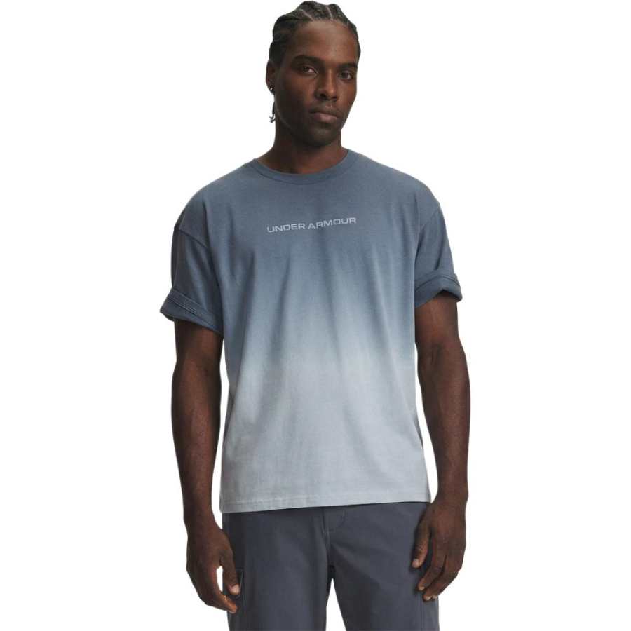 Under Armour Gradient T Shirts Men's Navy Blue 410 Crew Neck Moderate