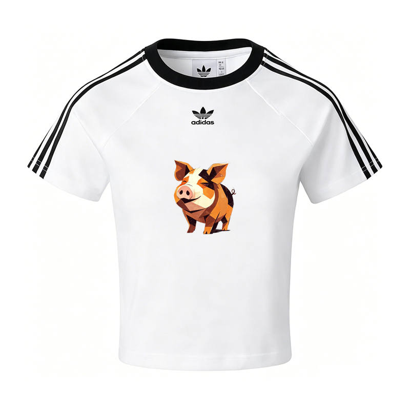 Adidas Originals Cali Tee T Shirts Women's White Crew Neck Thin Other