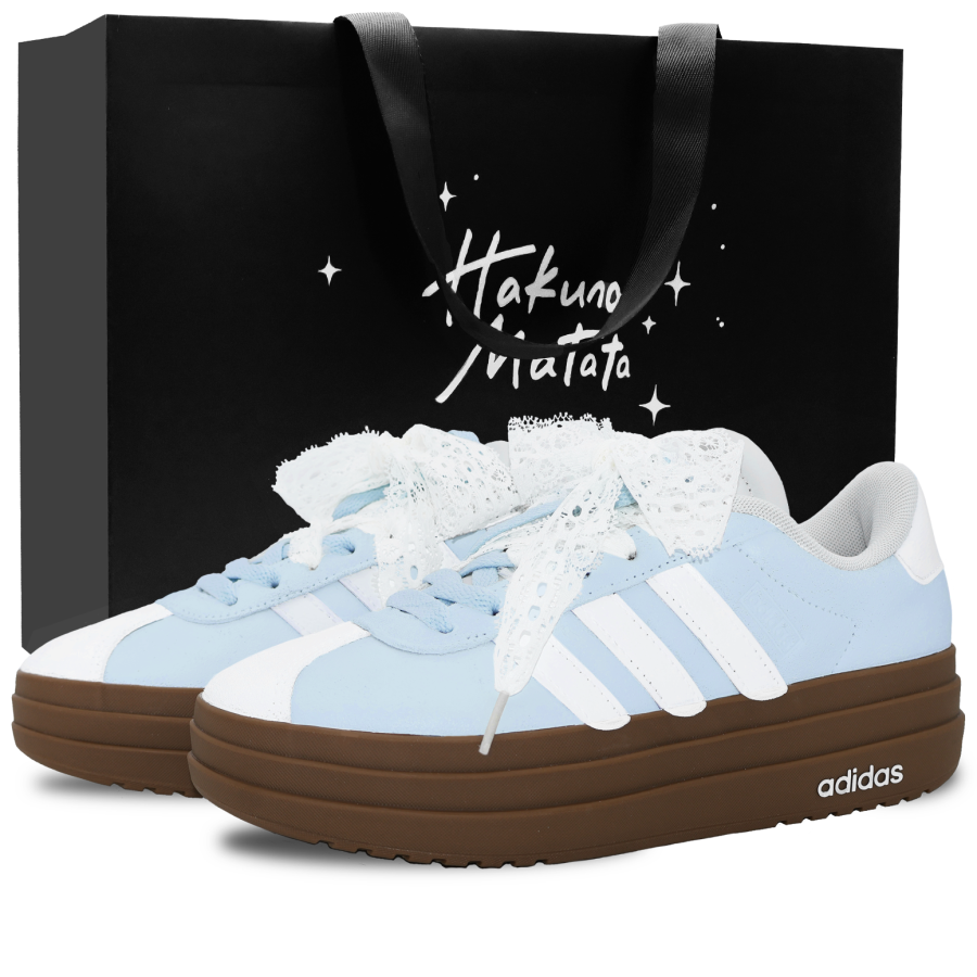 Adidas Adidas VL Court Bold Skateboard Shoes Women's Low Top Blue/White/Gray/Brown