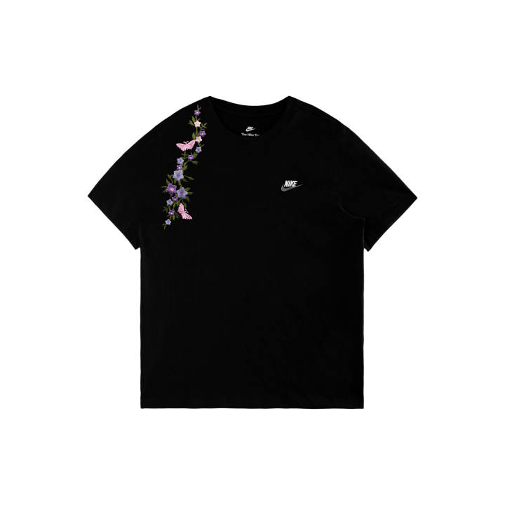 Nike Nike Sportswear T Shirts Unisex Black/White/Dark Gray Crew Neck Moderate