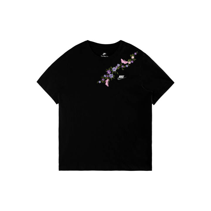 Nike Nike Sportswear T Shirts Unisex Black/White/Dark Gray Crew Neck Moderate