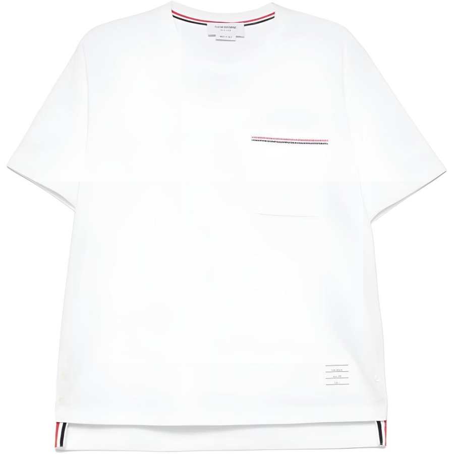 THOM BROWNE Pocket Detailed Crewneck T Shirt
