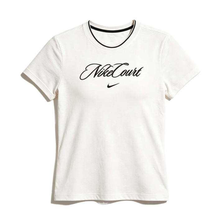 Nike Nike COURT HERITAGE Tennis Tops Women's Chalk Crew Neck Moderate
