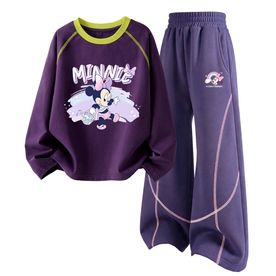 Disney Kids Casual Sportswear Crew Neck Thin Stretch Breathable