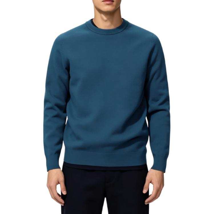 UNIQLO Sweatshirts Unisex Blue Crew Neck Moderate