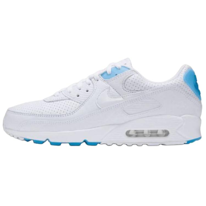 Nike Nike Air Max 90 Running Shoes Unisex White Blue