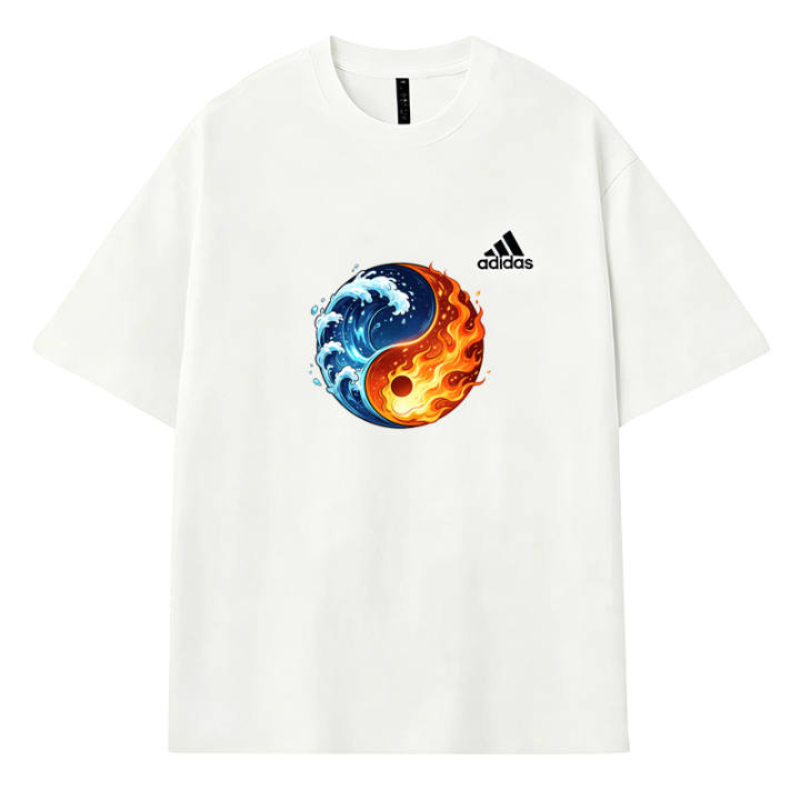 Adidas Adidas MUST HAVES T Shirts Unisex Ecru Crew Neck Moderate