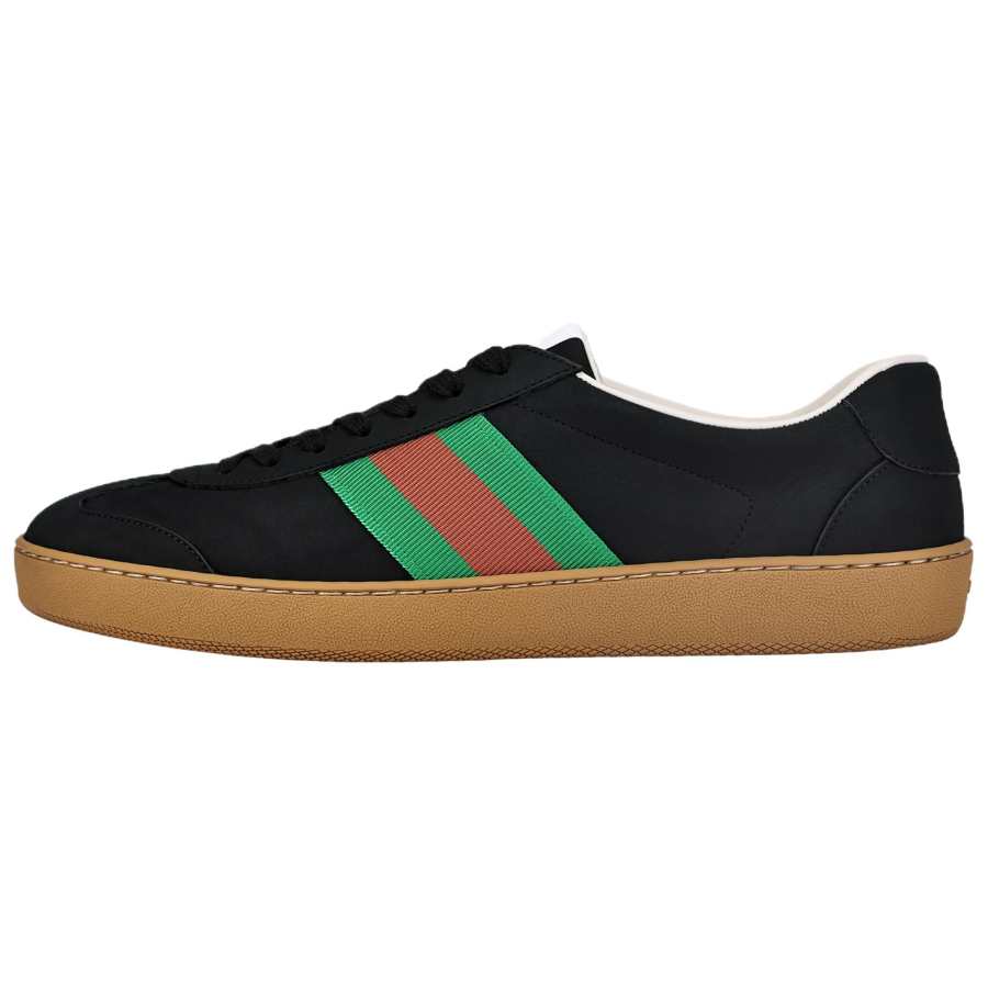 GUCCI G74 Leather Low top Skateboard Shoes Men's Black