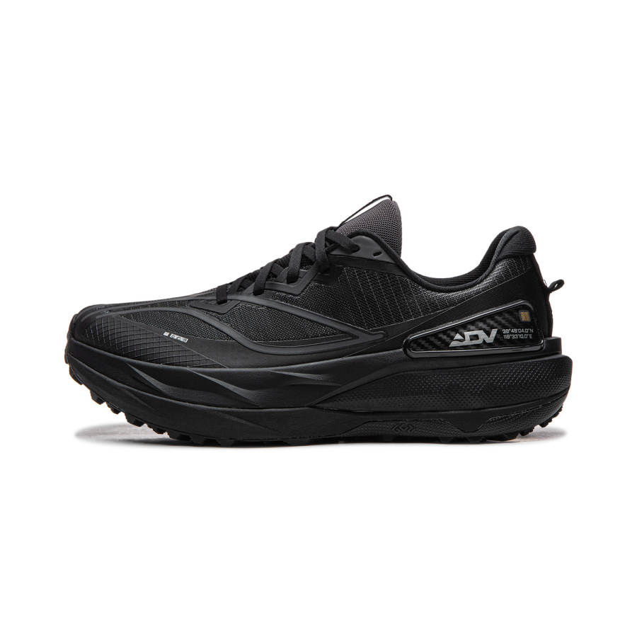 Li-Ning Li Ning De Lucas Textile, Synthetic Leather Abrasion Resistant Breathable Rebound Low top Running Shoes Unisex Black