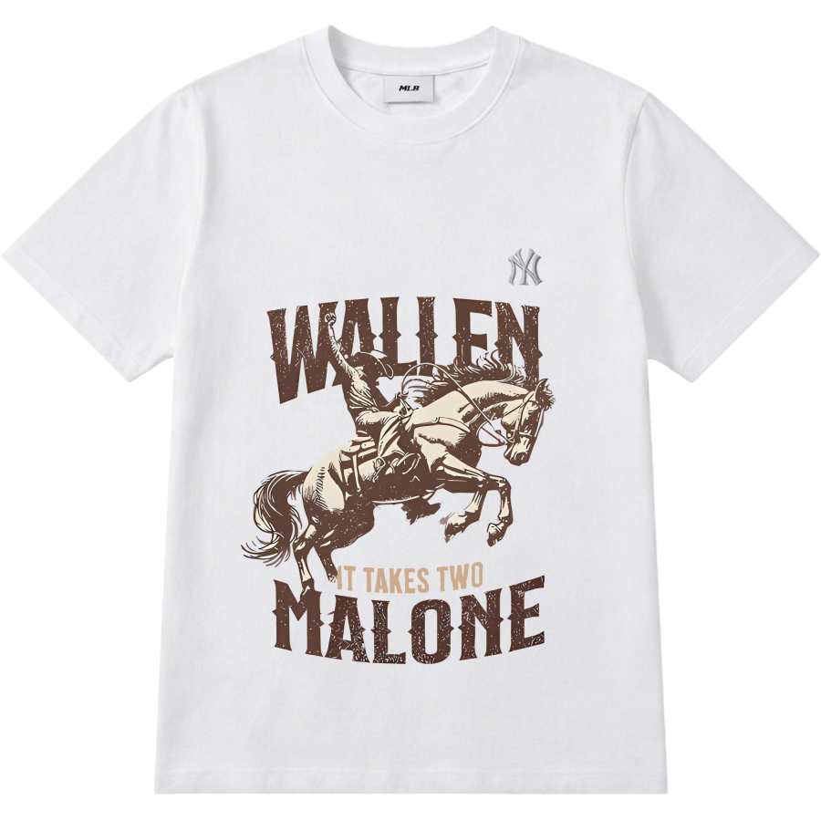 MLB MLB T Shirts Unisex White Crew Neck Moderate Straight Fit