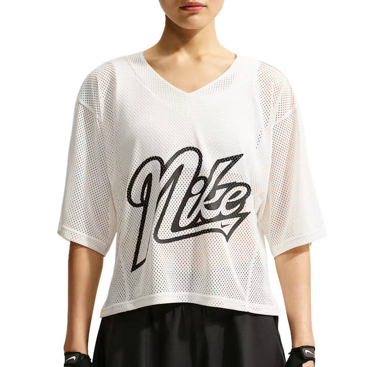 Nike Nike Dri Fit One T Shirts Women's Sail White/Sail White V Neck Moderate