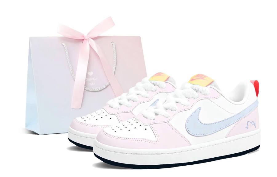 Nike Nike Court Borough Skateboard Shoes Unisex Low Top Pink, Blue