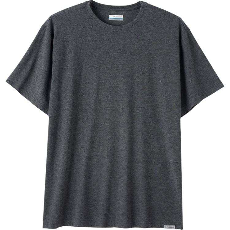Columbia T Shirts Men's Gray Crew Neck Moderate