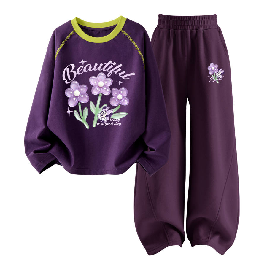 Disney Kids Casual Sportswear Crew Neck Thin Stretch Breathable