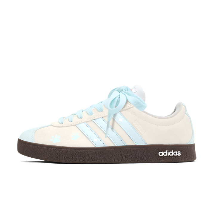 Adidas Adidas VL COURT 2.0 Skateboard Shoes Unisex Low Top Milk Blue