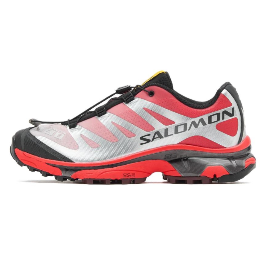 SALOMON XT 4 Running Shoes Unisex Low Top Silver Red Black
