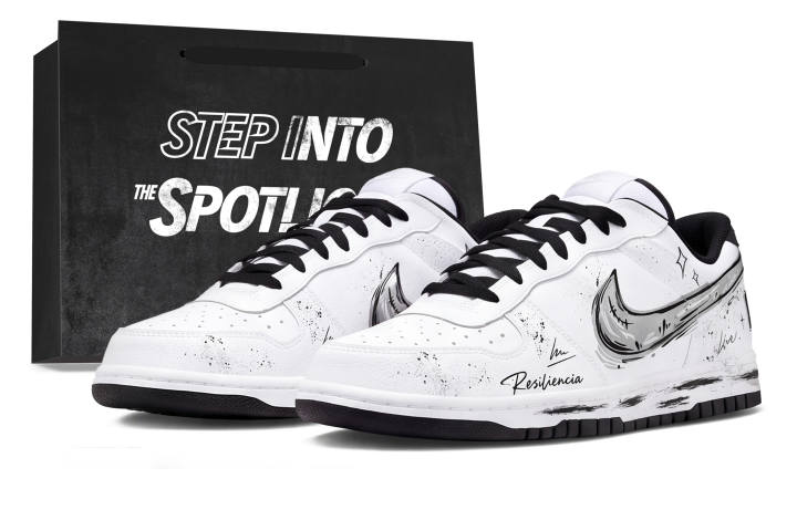 Nike Nike Big Skateboard Shoes Unisex Low Top White/Black/Gray