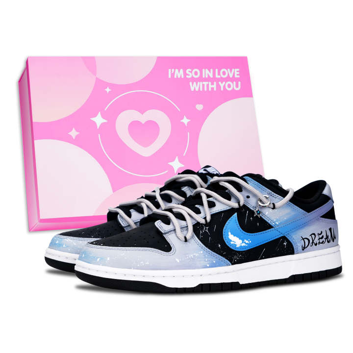 Nike Nike Dunk Skateboard Shoes Unisex Low Top Blue/Purple/Black