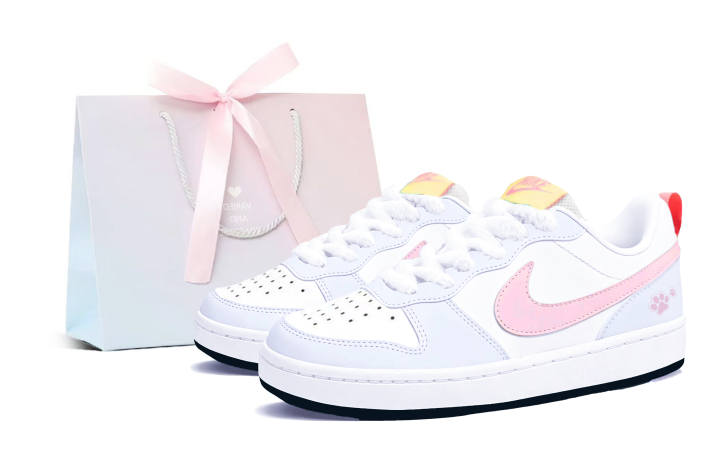 Nike Nike Court Borough Skateboard Shoes Women's Low Top Blue, Pink