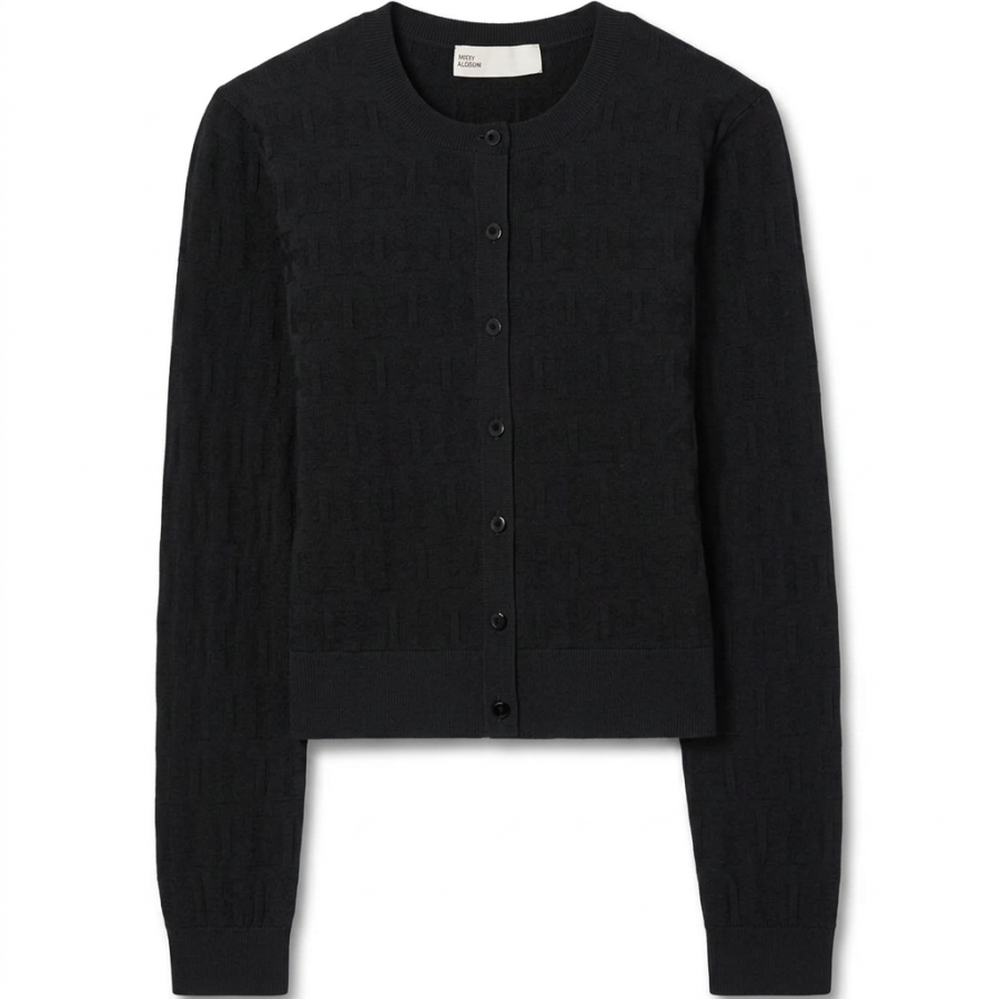 TORY BURCH T Monogram Sweaters Women's Black Crew Neck Moderate