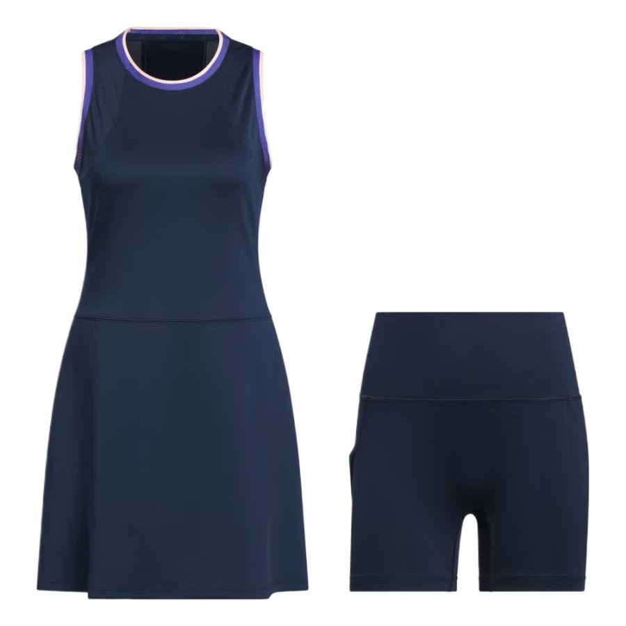 Adidas Adidas Ultimate365 Sleeveless Dresses Women's Collegiate Marine Blue Crew Neck Moderate