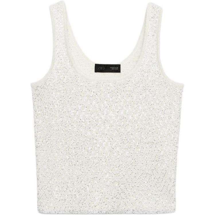 ZARA Tank Tops Women's White