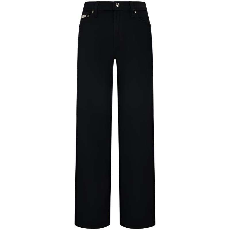 Calvin Klein Jeans Women's JW4 Denim Black Moderate Wide Leg Pants