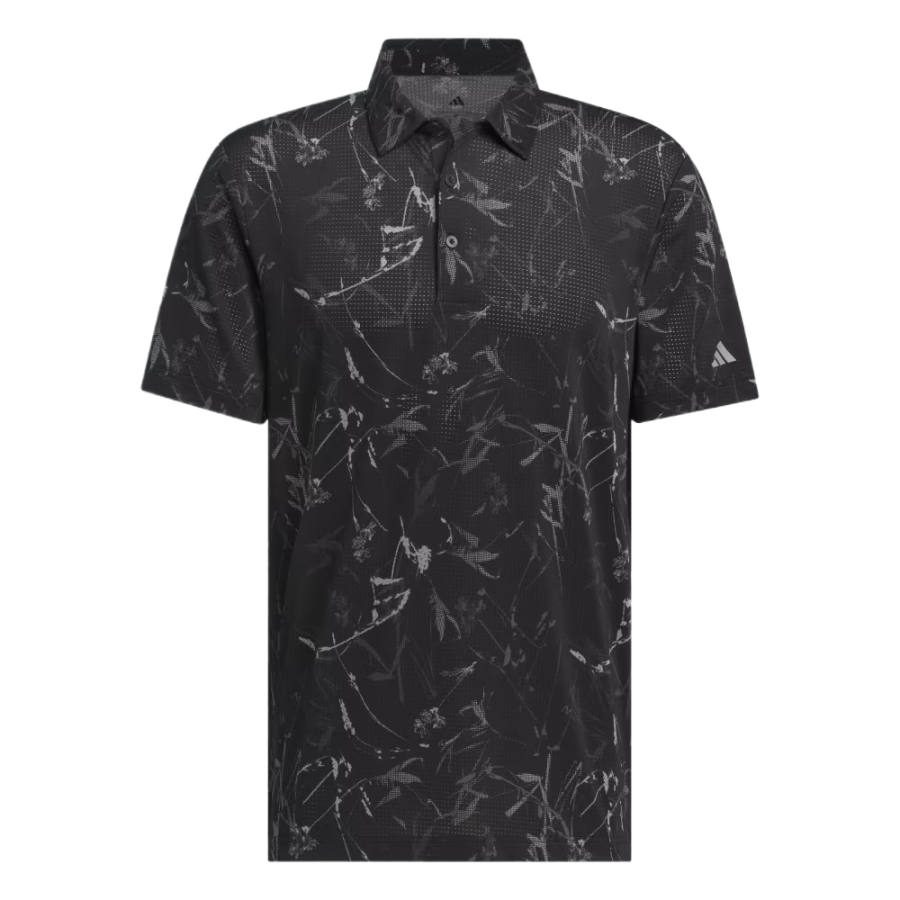 Adidas Adidas Ultimate365 Golf Clothing Men's Black Polo Collar Moderate