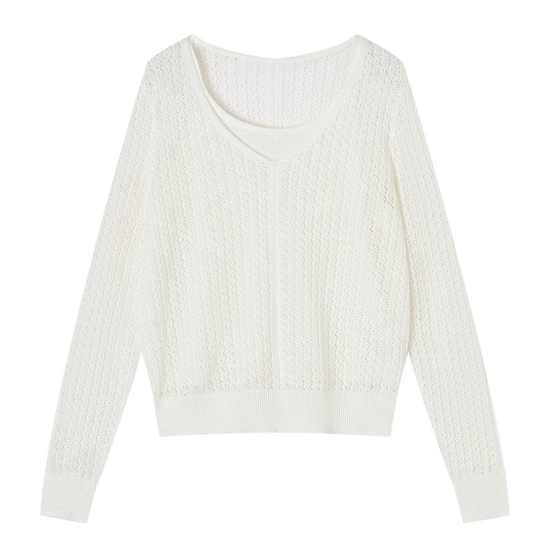 XIANGYING Knitwear Women's V Neck Thin