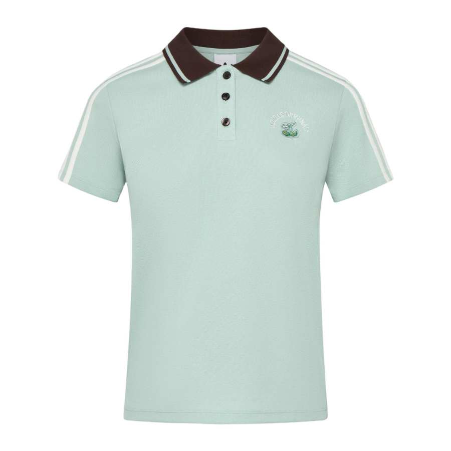 Adidas Originals Polo Shirts Women's Smoke Green Polo Collar Other