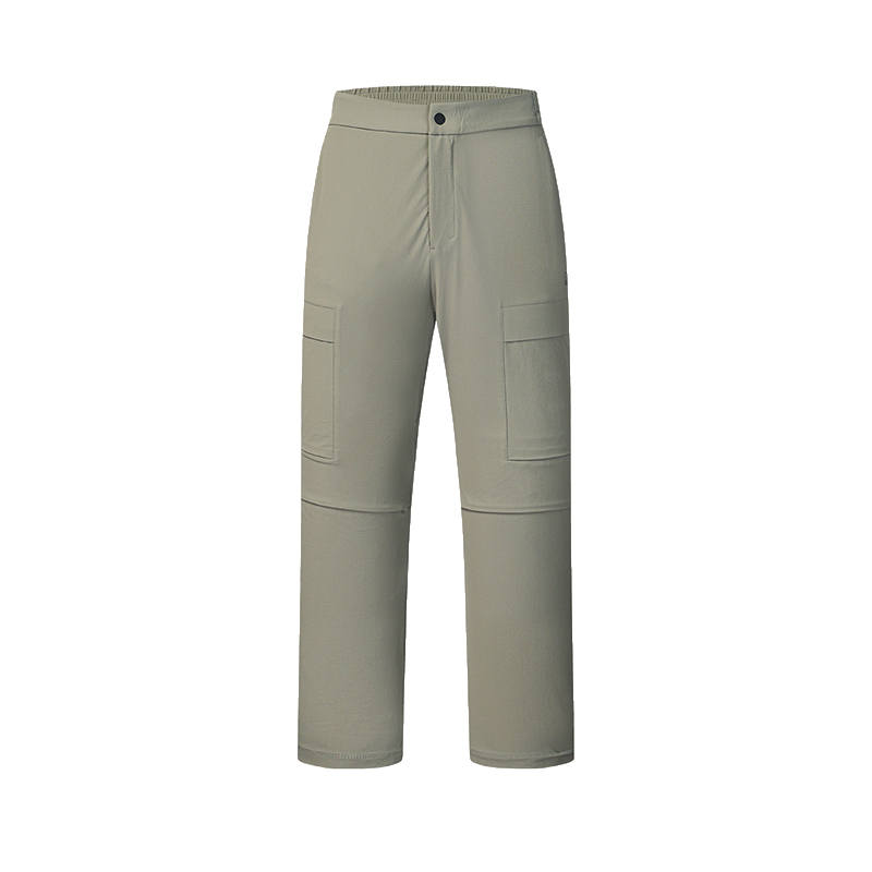 FILA A.P Casual Pants Men's Green Khaki Moderate Straight Fit Pants
