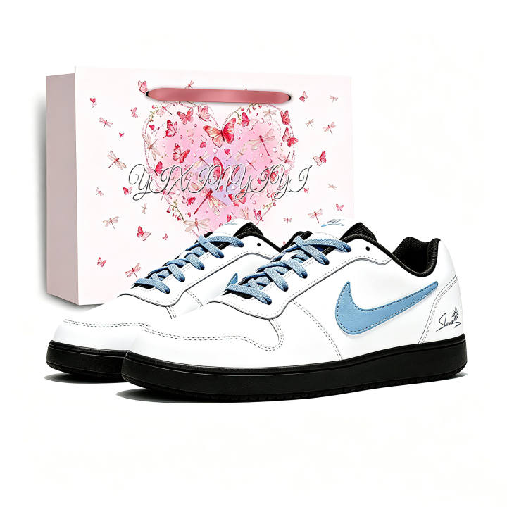 Nike Nike EBERNON Skateboard Shoes Men's Low Top White, Blue