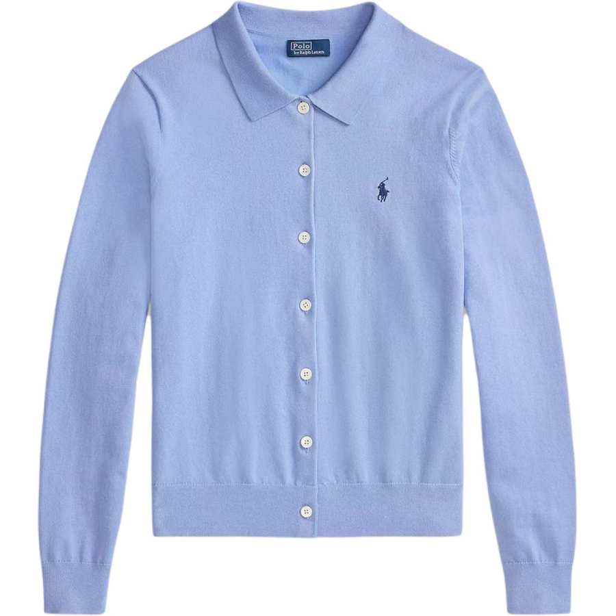 Polo Ralph Lauren Knitwear Women's Blue Polo Collar Moderate Straight Fit